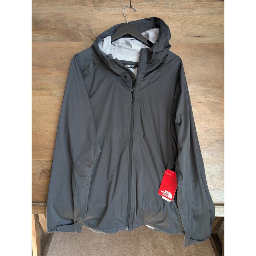 The North Face All Weather Jacket Mens 2XL Black Mesh Lined Hooded Full Zip NWT - Picture 3 of 5